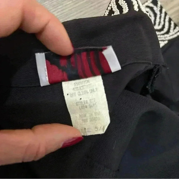 Dani Michaels 80s Black Double Breasted Beaded Blazer Women Size 5/6 Made In USA - Picture 8 of 9